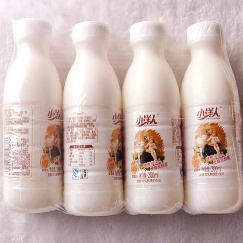 6月产小洋人发酵乳酸菌酸奶原味饮品200ml*12瓶/20瓶早餐 12瓶-品尝装