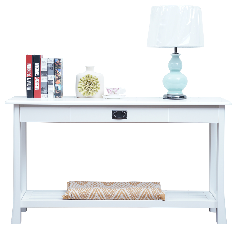 乔治木易 实木玄关柜边柜玄关桌玄关台门厅柜隔断柜储物柜现代简约条案条几供桌子供台禅椅轻奢观景台 【咖啡色】【进口橡胶木】