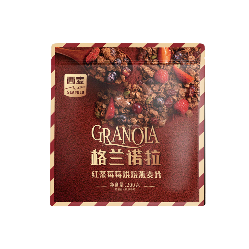 西麦格兰诺拉红茶莓果烘焙燕麦片200g酸奶碗配料全球直选营养早餐