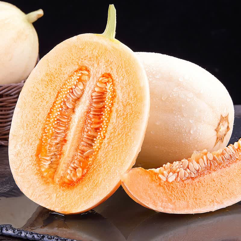 竹域台州东方蜜一号甜瓜新鲜当季应季水果脆香瓜浙江东方蜜瓜 精选3斤