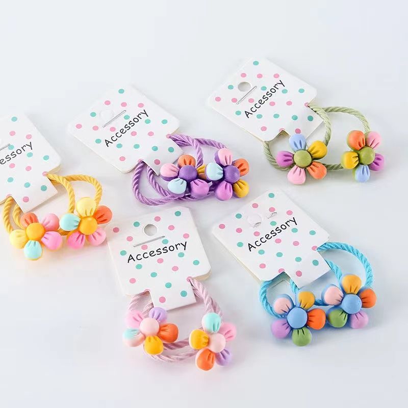 莱琲虎年儿童发绳花朵蝴蝶结头绳小女孩甜美公主发饰