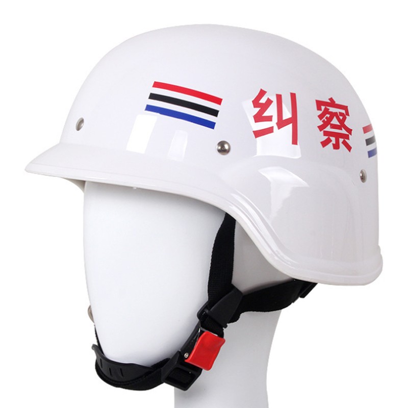 金树叶 警备纠察执勤头盔 白色款 战术防暴头盔 保安执勤头盔 巡逻