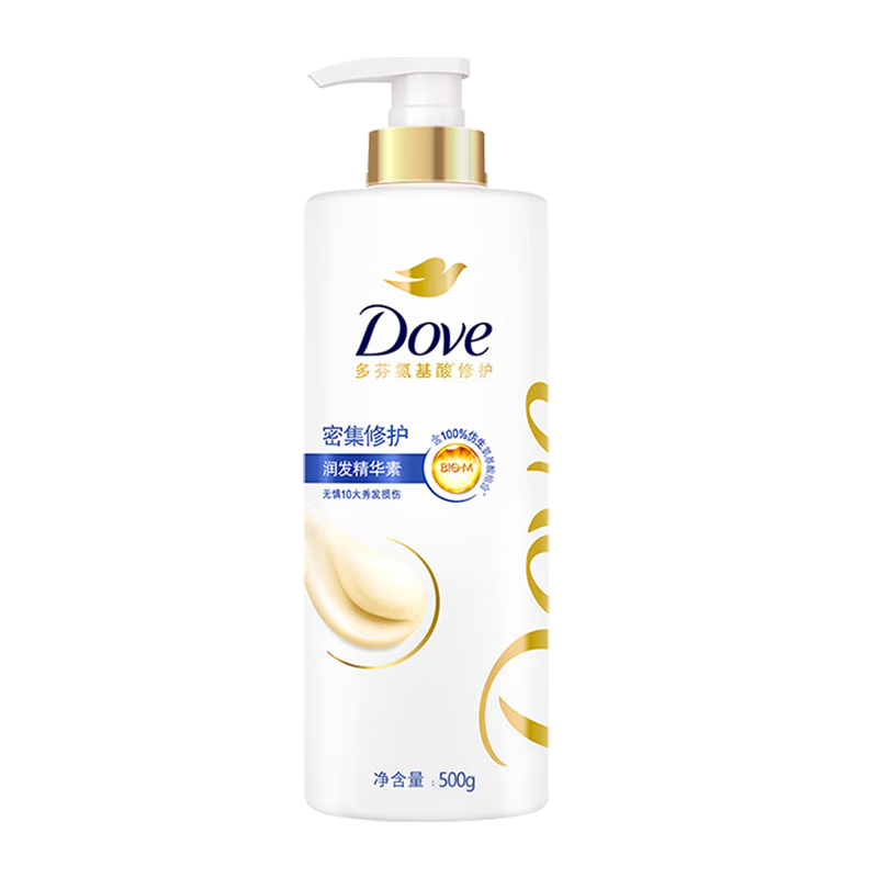 多芬（Dove）护发素柔顺滑改善干枯毛躁男女士润发乳精华素官方正品 密集修护~护发素380g*3支+赠5g*2袋
