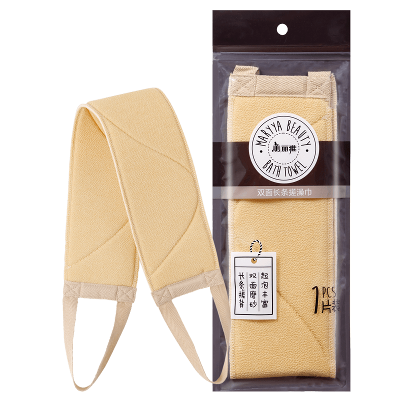 美丽雅搓澡巾神器后背洗澡巾男士女拉背长条强力下泥加厚搓背巾1只