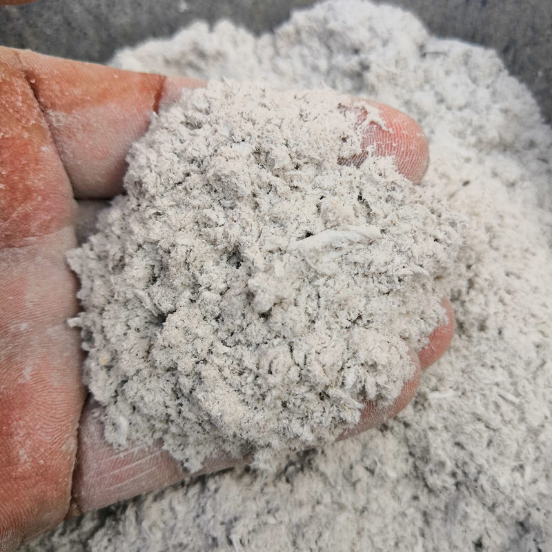 石棉绒石棉绒纤维保温堵漏抹面料长绒防火密封隔热石棉水泥套管封堵粉