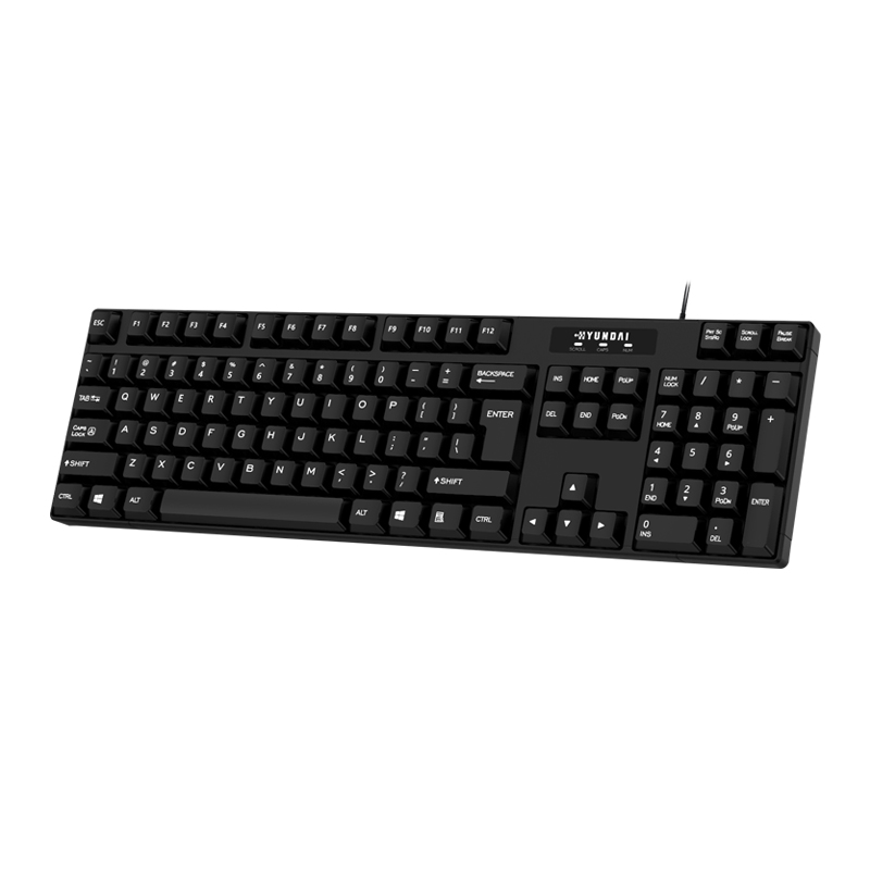 现代（HYUNDAI）键鼠套装 有线键鼠套装 办公键盘鼠标套装 电脑鼠标键盘【十套装】黑色 HY-MA75