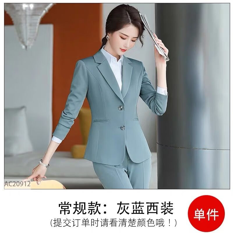 小西装外套女韩版2020春秋新款小个子气质秋款西服垂感职业套装 常规