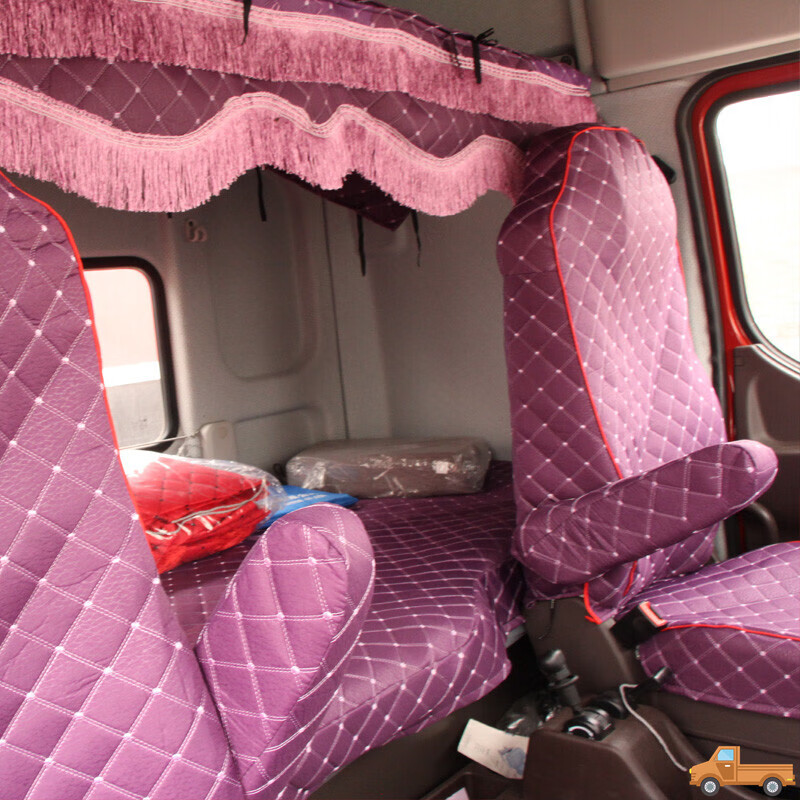 2022新 款适用于广汽日野700驾驶室装饰重卡座套卧铺套布艺正副座垫