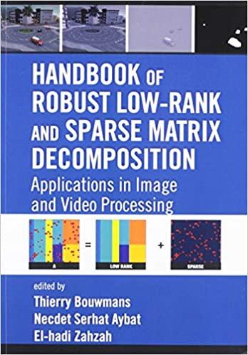 预订Handbook of Robust Low-Rank and Sparse Matrix De