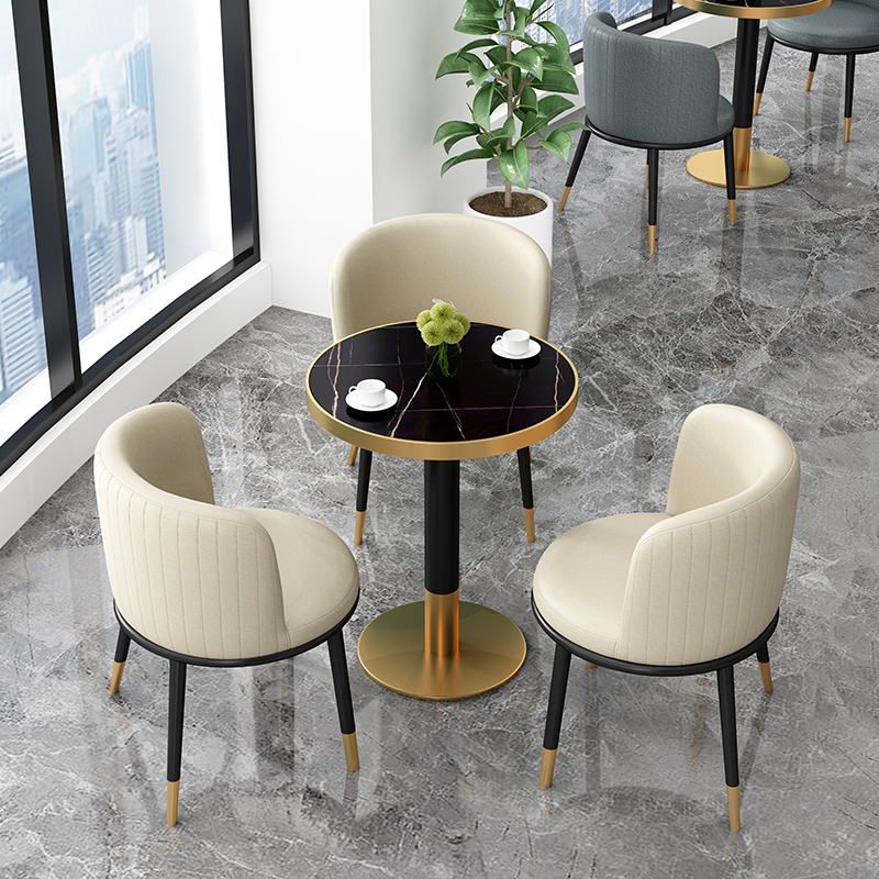 阳台小茶几客厅小户型喝茶桌椅组合家用休闲简约现代一桌三椅60小圆桌