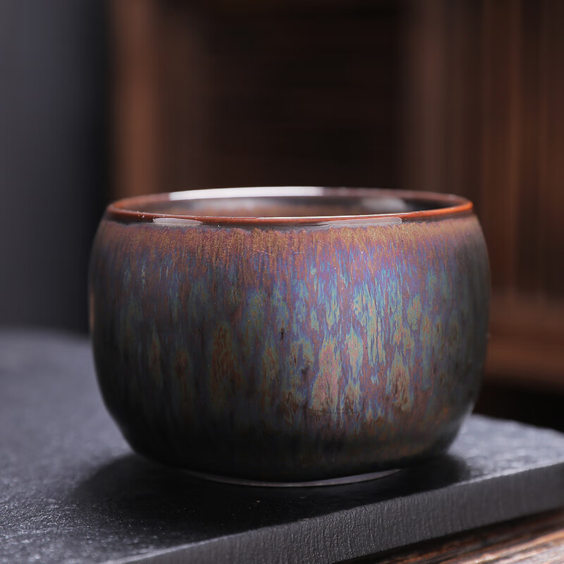 hywlkj隽颜堂陈为椿建盏茶杯单个大师手作茶盏陶瓷主人杯功夫茶具茶碗