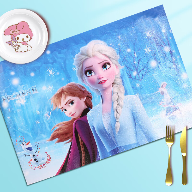 小学生35x55可爱卡通学校儿童餐桌垫隔热垫一年级桌布防水防 冰雪奇缘