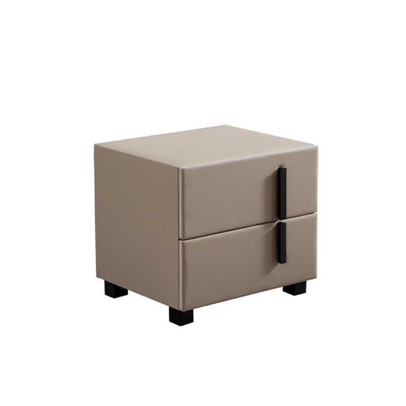 简约现代卧室轻奢床边小柜子储物柜简易整装置物柜 茶咖色50cm宽
