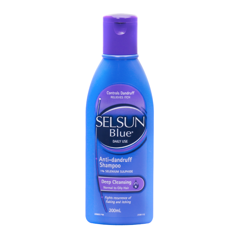 澳洲进口SELSUN Blue 去屑止痒洗发水男女深层清洁型洗头膏 200ML紫瓶