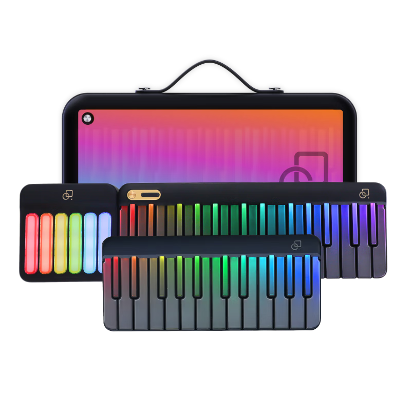 音樂密碼智能鍵盤自動(dòng)擋鋼琴智能彩虹琴便攜電子鋼琴新手兒童成人MIDI鍵盤
