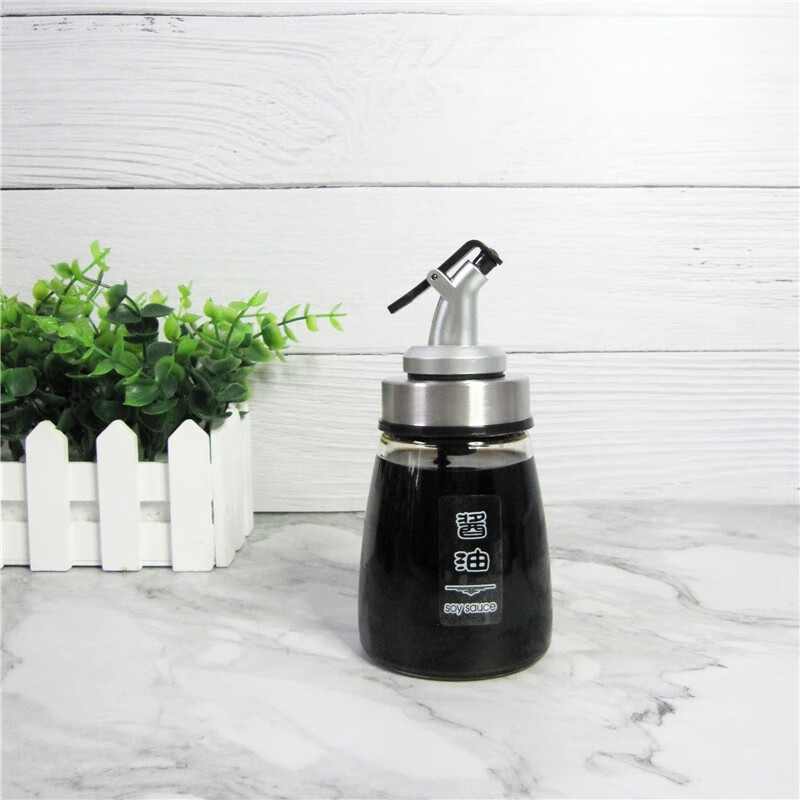 厨房家用倒油壶酱油醋调料瓶商用餐饮食堂酱醋壶小油瓶 180毫升调料瓶
