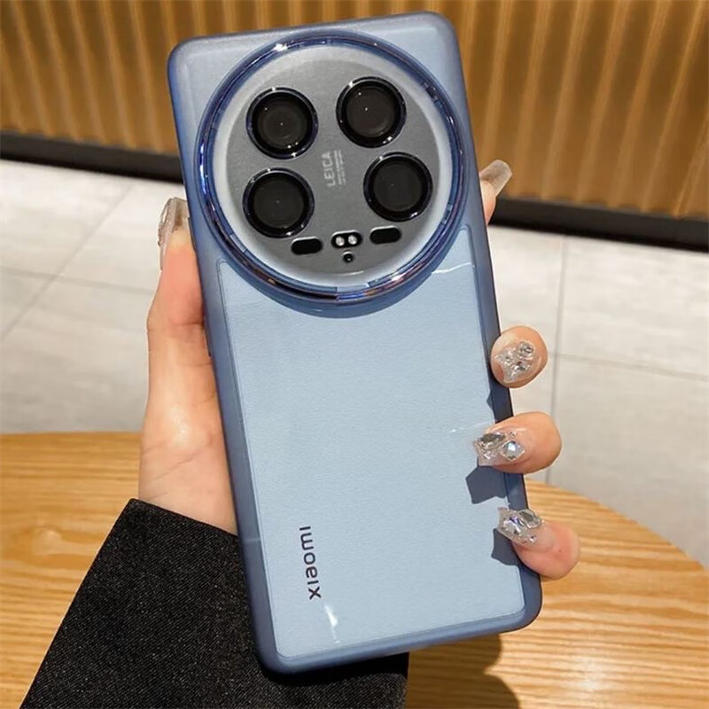 闪曼巴适用小米14ultra简约防滑手机壳14pro保护套1412xiaomi13镜头全包12防摔透明13ultra自带镜头膜 柔软防摔【自带镜头膜】透黑 小米 14 Ultra