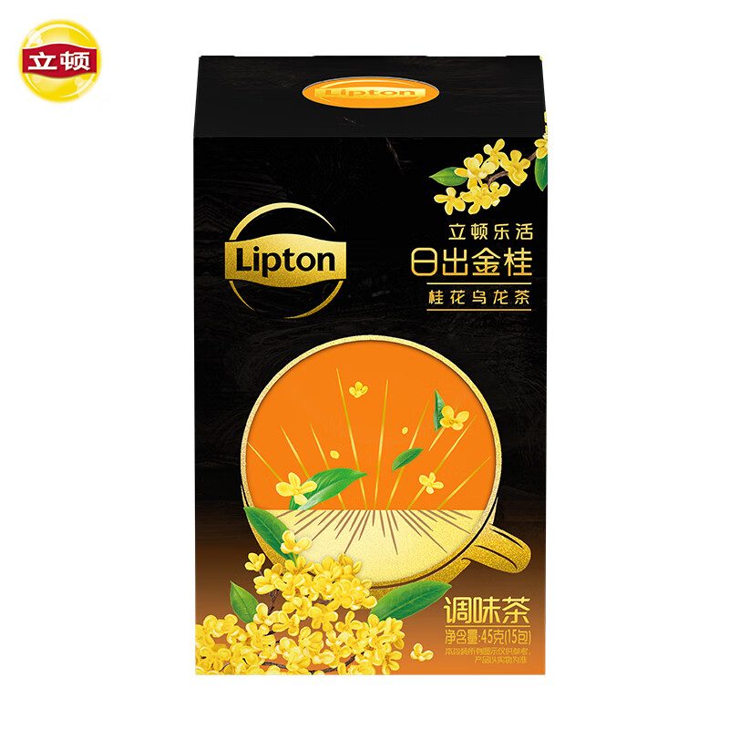 立顿lipton 立顿新乐活日出金桂 桂花乌龙茶花草茶茶包 独立包装 45g