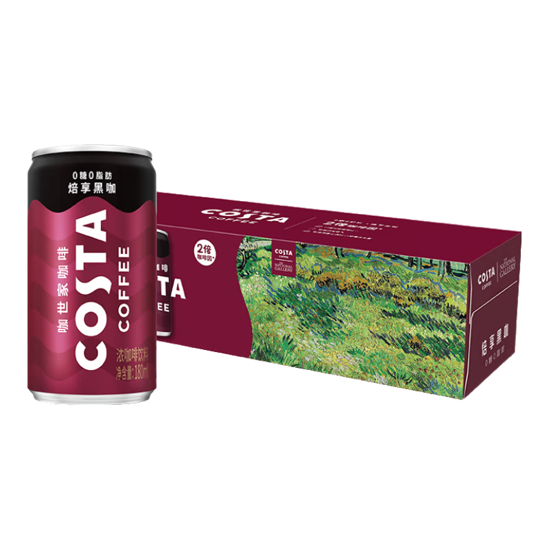 需凑单：可口可乐 COSTA 咖世家焙享黑咖浓咖啡饮料 180ml*12罐