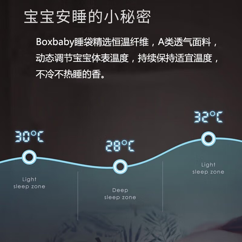 boxbaby恒温睡袋婴儿宝宝儿童防踢被分腿睡袋夹棉保暖秋冬防寒带感温条 长颈鹿(升级恒温 10-22℃) 100码(推荐身高80-95cm )
