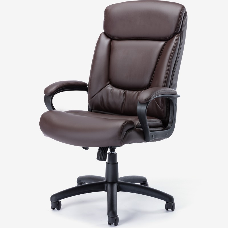 博泰BJTJ家用电脑椅办公椅子人体工学座椅老板椅书房椅棕色皮椅BT-90567H