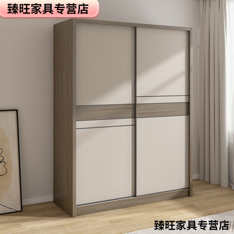 虞萌馨迪推拉门衣柜组合简易定制现代组装卧室大衣橱移门衣柜 单衣柜