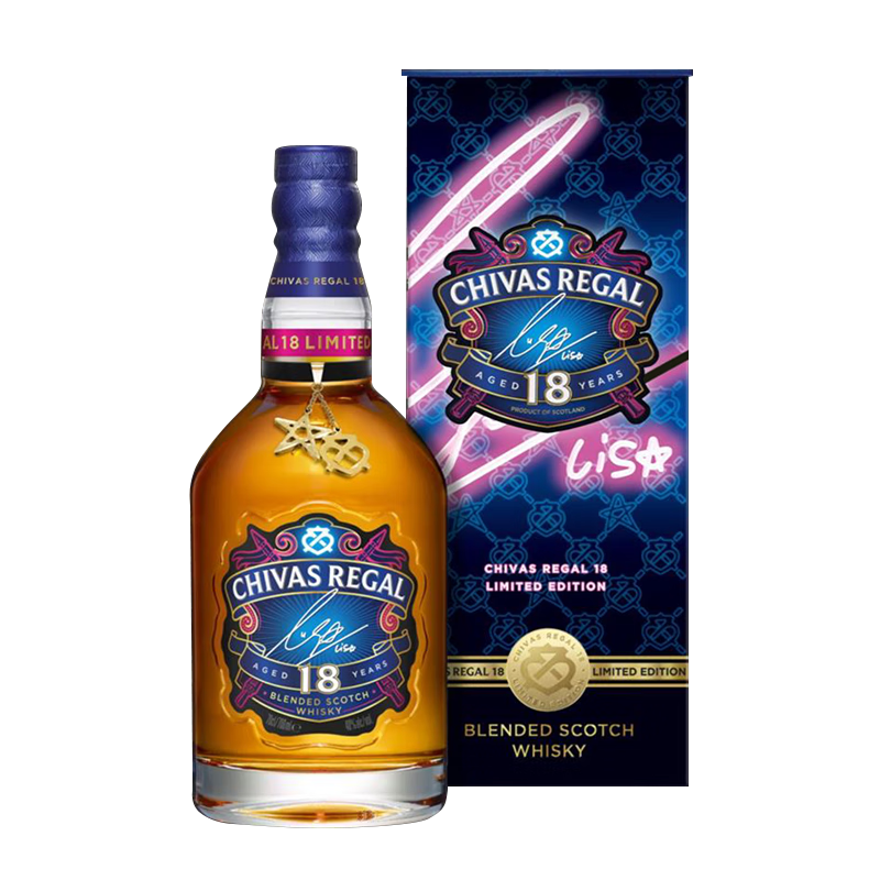 CHIVAS 芝华士 18年 苏格兰 调和型 威士忌 洋酒 700ml LISA限量款