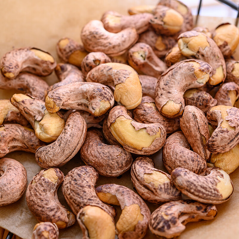 禾澹带皮大腰果仁原味盐焗紫皮紫衣越南36g*10独立小包孕妇坚果零食