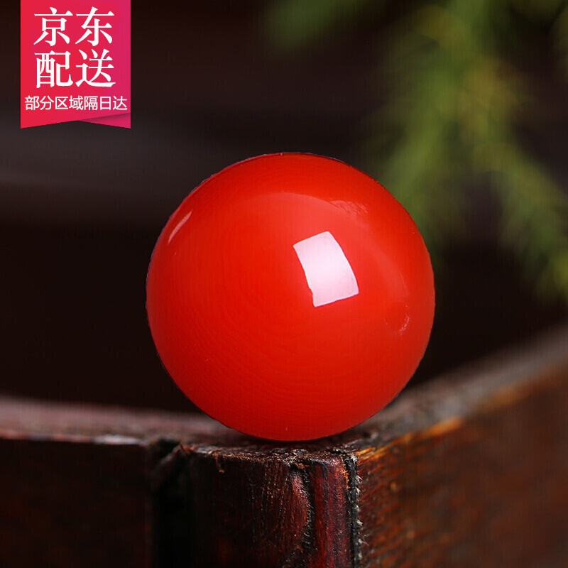 珍珠雨樱桃红圆珠散珠满色满肉石英岩柿子红diy配珠 收藏级6毫米