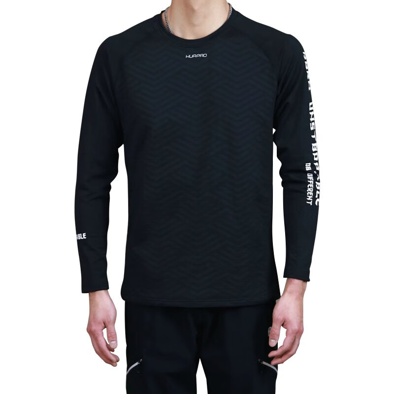 画跑【顺丰发货】 势不可挡主题休闲运动速干长袖T恤 黑色 3XL