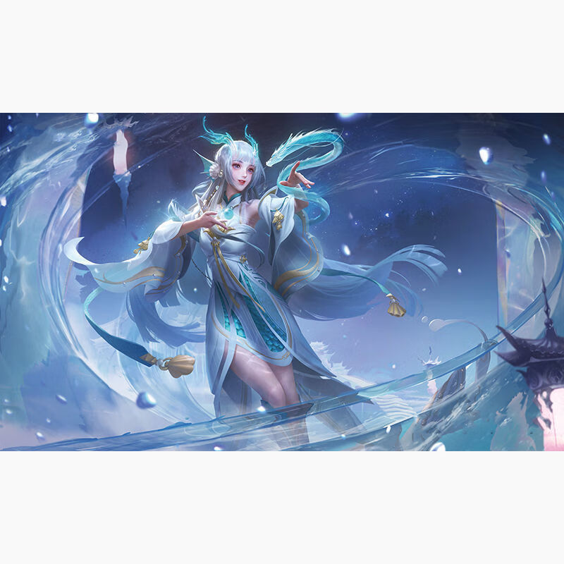 海报墙纸自粘卧室宿舍贴纸贴画超大游戏装饰背景墙贴 西施-游龙清影
