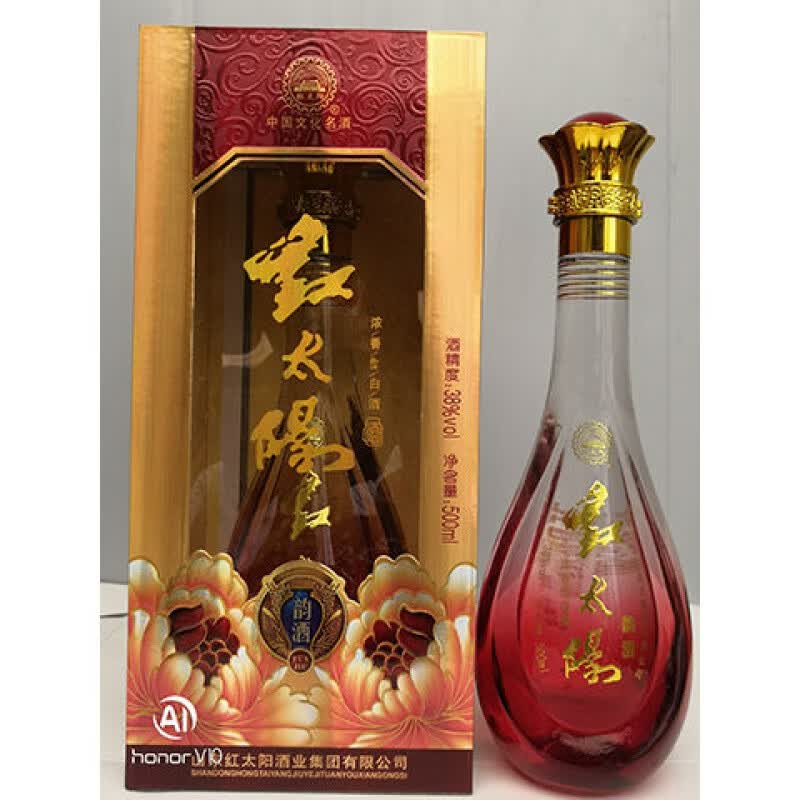 红太阳酒韵酒38度500ml纯粮酿造浓香型白酒 红太阳韵酒 1瓶