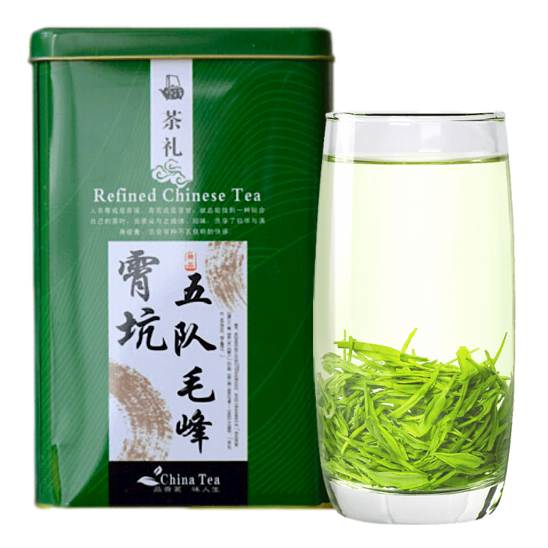 何王子 五队毛峰2024新茶安徽池州霄坑毛尖绿茶高山云雾茶明前250g