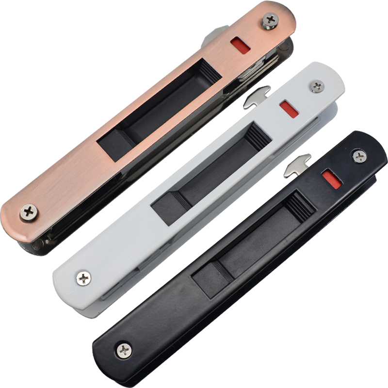 推拉门移门锁钩锁隐形铝合金门窗搭扣厨房卫生间阳台玻璃双面钩锁 乳