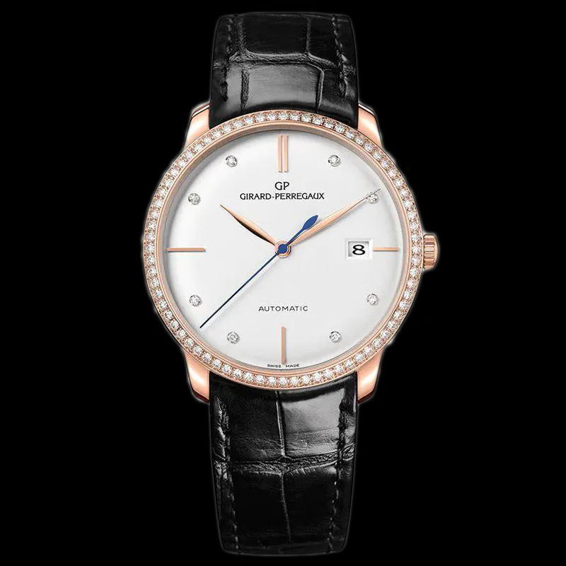 【二手95新】gp芝柏表1966系列49525d52a1a1-bk6a腕表玫瑰金原钻自动