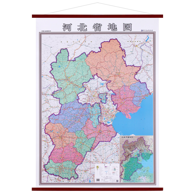 图可图 河北省地图交通行政区划图办公室装饰挂画挂图