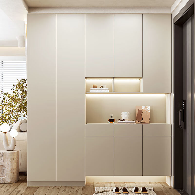 入户大容量鞋柜定制门厅柜鞋柜靠墙一体简约靠墙储物柜 组装订 款式1