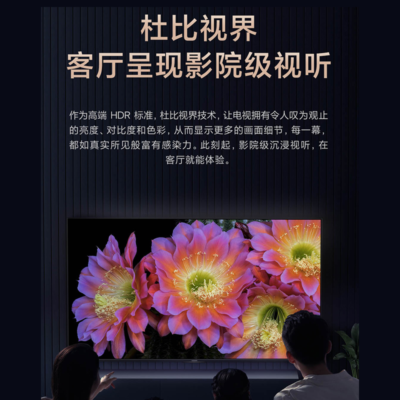 小米电视 ES65 2022款 65英寸 4K超高清 多分区背光 2+32GB 远场语音 金属全面屏智能平板电视机L65M7-ES