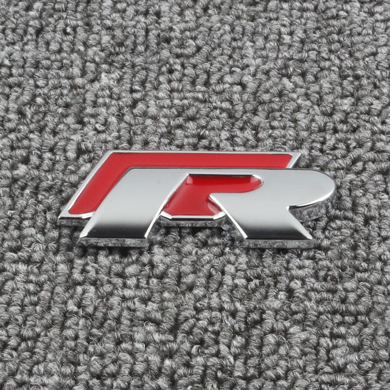 蔻均缕适用于大众高尔夫cc尚酷迈腾速腾polo改装r车标贴rline尾标中网