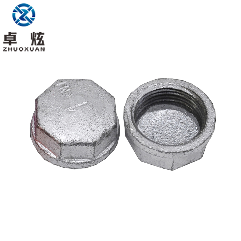 卓炫(zhuoxuan) 玛钢镀锌 六角内丝管帽 方管帽 dn32(10个装)