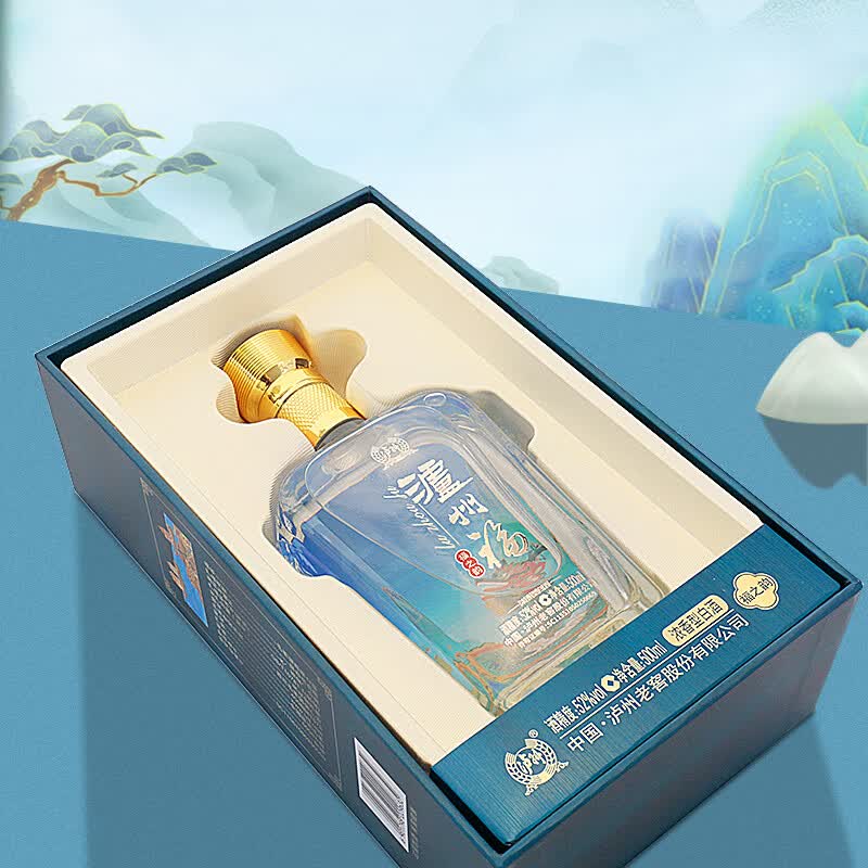 泸州老窖股份出品 泸州福福之韵 浓香型白酒 纯粮食酿造 龙年生肖礼盒 52%vol 500mL 2瓶