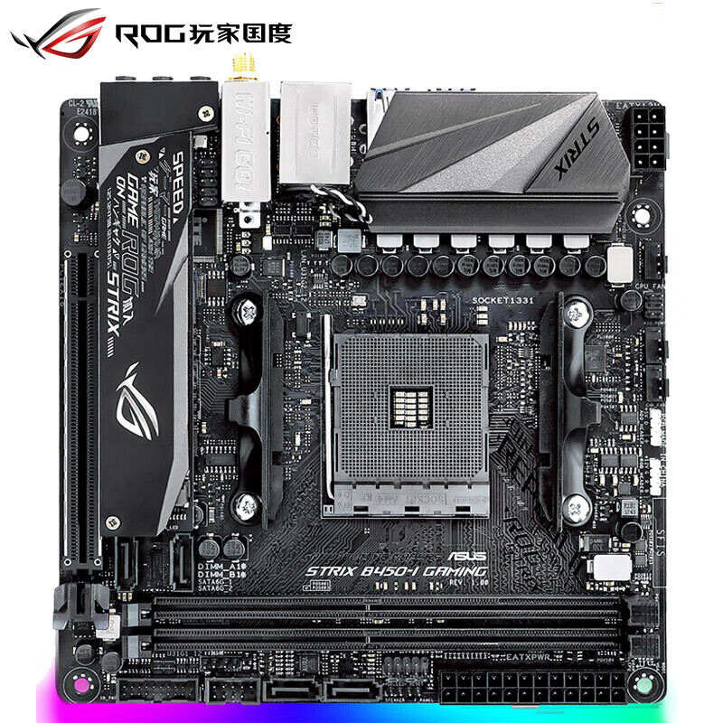 玩家国度 REPUBLIC OF GAMERS ROG STRIX B450-I GAMING主板（AMD B450/socket AM4）