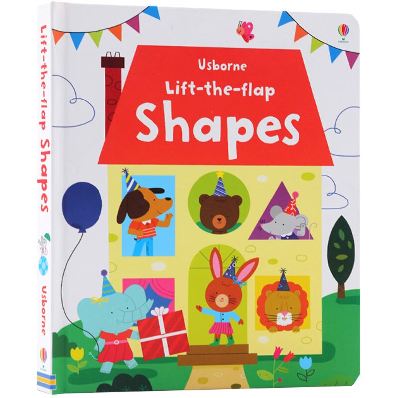 英文原版 Usborne Lift-the-flap Shapes 尤斯伯恩翻翻 形状认知 纸板翻翻书 亲子互动 儿童数学趣味英语教辅 绿山墙图书