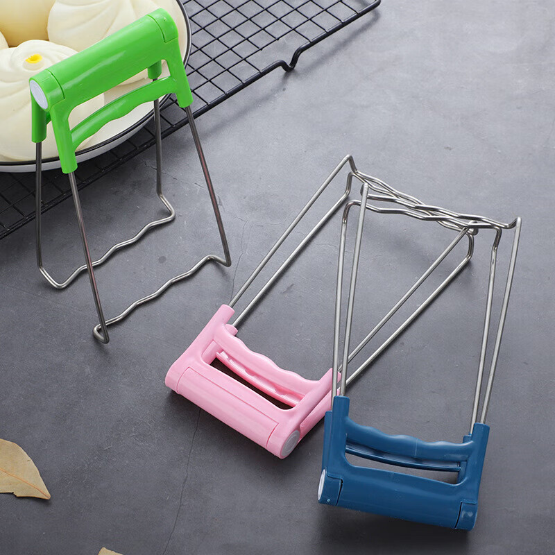 和畅不锈钢防烫夹碗器蒸菜夹盘子取碗器抓砂锅神器提盘器 防烫夹混色2个