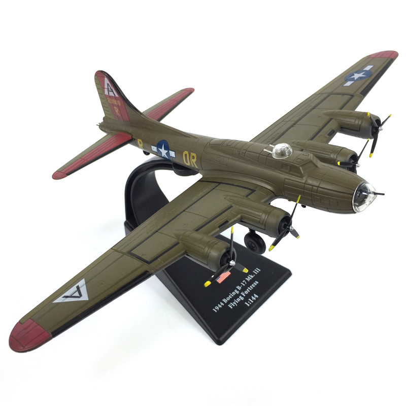 b17轰炸机模型1:144b-17美国空军轰炸机b17amercom静态合金飞机模型 b