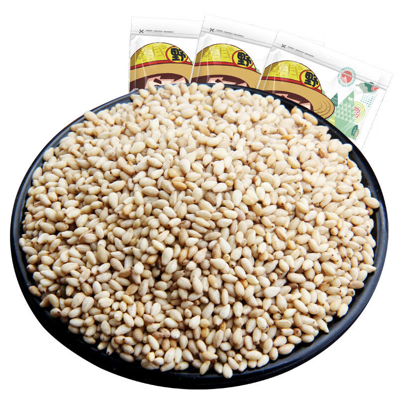 野三坡現炒熟白芝麻500*3袋熟芝麻干凈免洗即食雜糧非生芝麻 款式