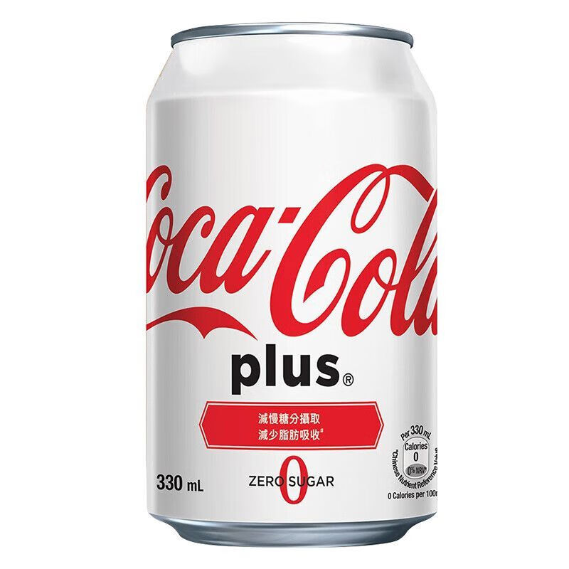 可口可乐(coca cola)香港加系plus白色可乐330ml碳酸饮料汽水易拉罐装