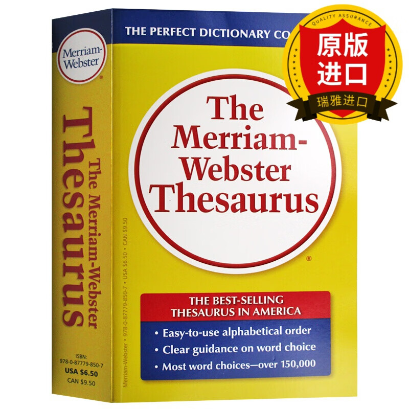 英文原版 韦氏同义词词典 The Merriam Webster Thesaurus 麦林韦氏英语同义词辞典 韦氏英英词典字典 可搭Word Power Made Easy