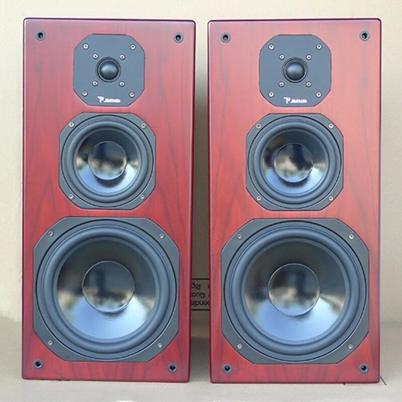 声皇冠法国劲浪三分频发烧书架音响8吋重低音家用hifi无源木质进口音箱 两只价