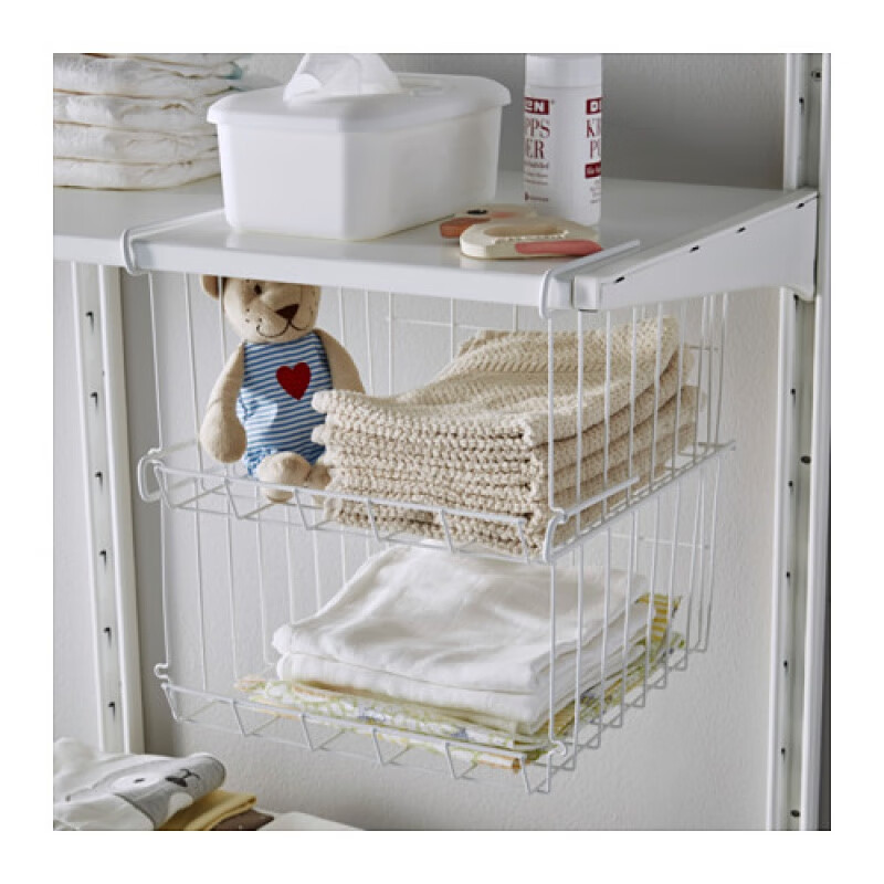 生态宜家ikea  奥维特 方便储物篮壁式储物篮收纳壁式挂篮国内代购